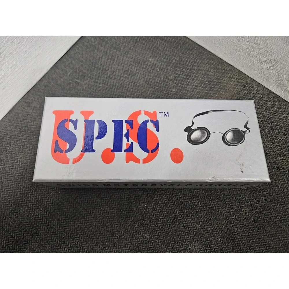 US SPEC Swiss Army Safety Round Motorcycle Goggles Protection Glass with Box